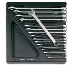 Набор комбинированных ключей от 6 до 24 мм, в ложементе HAZET 17 предметов