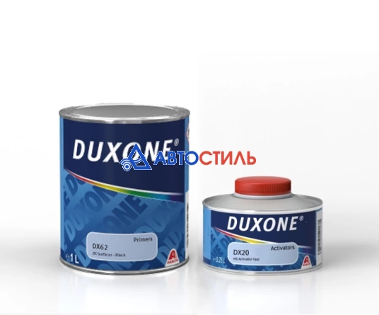 Грунт 2K HS 4:1 наполнитель быстросохнущий Duxone DX62 (светло-серый)1л.+ DX20 Активатор стандартный фото 1